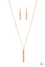 Load image into Gallery viewer, Paparazzi - Matt 7:7 - Gold Bar Necklace