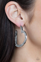Load image into Gallery viewer, Paparazzi Paparazzi - AMORE to Love - Black Hoop Earrings Jewelry