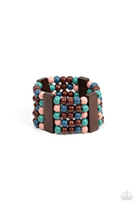 Paparazzi Paparazzi - Island Soul - Multi Wood Bracelet PRE-ORDER Jewelry