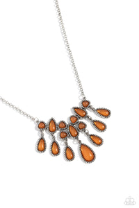 Paparazzi - Exceptionally Ethereal - Orange Necklace