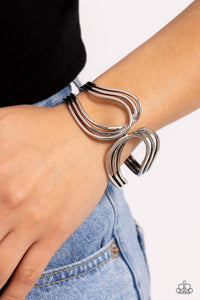 Paparazzi - Shockwave Attitude - Silver Bracelet