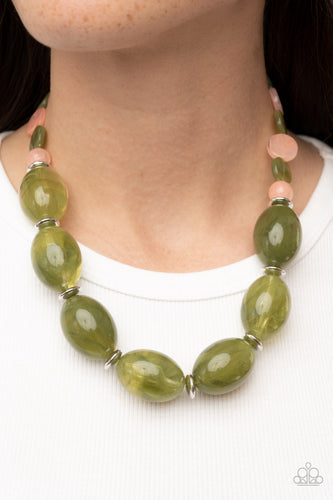 Paparazzi - Belle of the Beach - Green Necklace