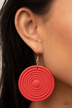 Load image into Gallery viewer, Paparazzi -  Caribbean Cymbal - Red Earrings
