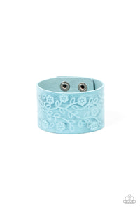 Paparazzi Paparazzi -Rosy Wrap Up - Blue Snap Bracelet Jewelry