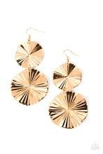 Load image into Gallery viewer, Paparazzi Paparazzi - In Your Wildest FAN-tasy - Gold  Earrings Jewelry