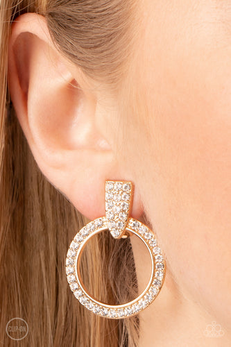 Paparazzi - Sparkle at Your Service - Gold Clip-On Earrings