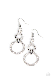 Paparazzi - Bauble Bliss - White Earrings