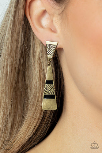 Paparazzi - Safari Seeker - Brass Clip On Earrings