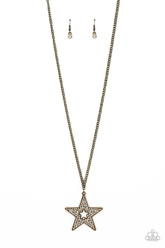 Paparazzi - Superstar Stylist - Brass Necklace