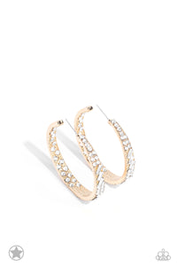 Paparazzi - GLITZY By Association - Gold Earrings