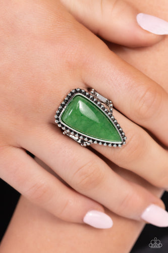 Paparazzi - Earthy Engagement - Green Ring