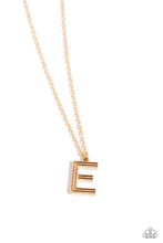 Load image into Gallery viewer, Paparazzi - Leave Your Initials - Gold - E Necklace