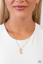 Load image into Gallery viewer, Paparazzi - Leave Your Initials - Gold - E Necklace