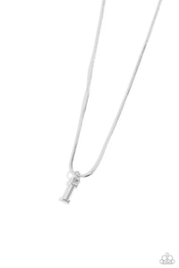 Paparazzi - Seize the Initial - Silver - I Necklace
