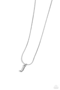 Paparazzi - Seize the Initial - Silver - J Necklace