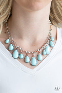 Jaw Dropping Diva - Blue Necklace -Paparazzi Accessories - Paparazzi Accessories