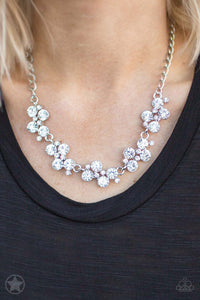 Hollywood Hills White  Rhinestone Necklace- Paparazzi Accessories - Paparazzi Accessories