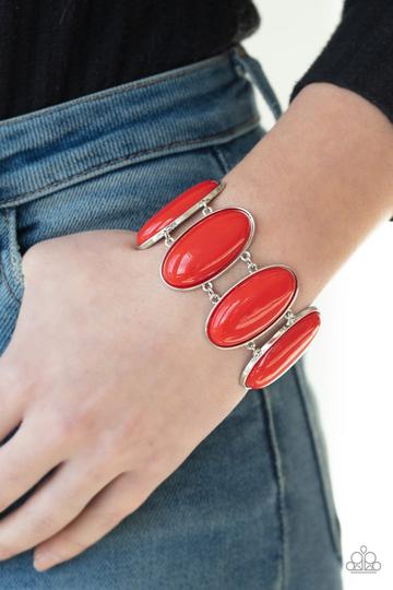 Paparazzi - Power Pop Red Bracelet - Paparazzi Accessories