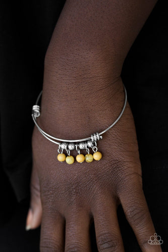 All Roads Lead to ROAM Yellow Bracelet- Paparazzi Accessories - Paparazzi Accessories