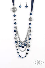 Load image into Gallery viewer, All the Trimmings Blue Pearl Necklace- Paparazzi Accessories - Paparazzi Accessories