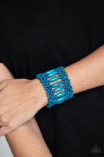 Load image into Gallery viewer, Barbados Beach Club - Blue Wood Bracelet - Paparazzi Accessories - Paparazzi Accessories