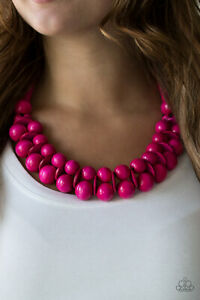 Caribbean Cover Girl Pink Necklace- Paparazzi Accessories - Paparazzi Accessories