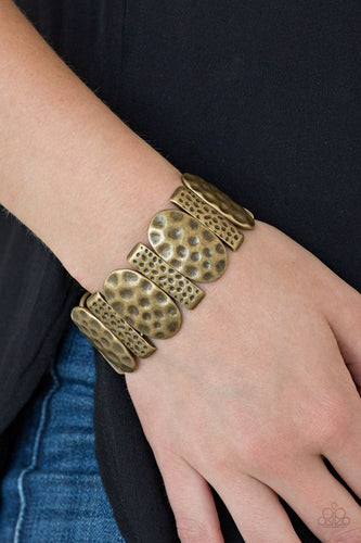 Cave Cache Brass Bracelet- Paparazzi Accessories - Paparazzi Accessories