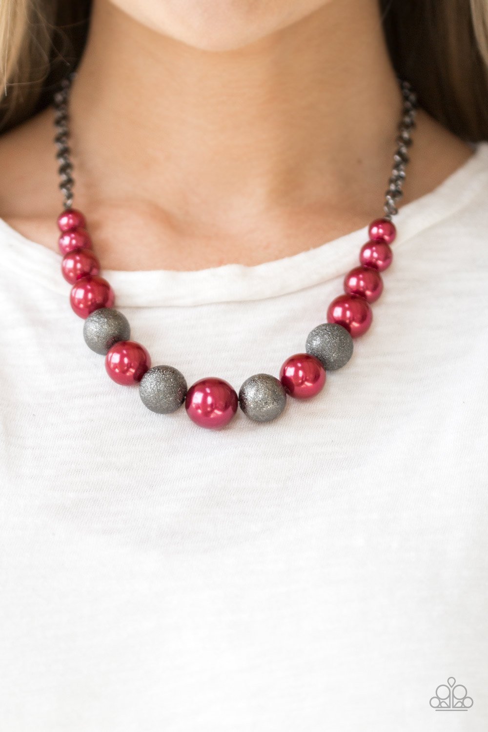 Paparazzzi - Color Me CEO - Red Necklace - Paparazzi Accessories