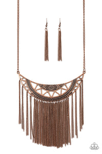 Empress Excursion - Copper Necklace - Paparazzi Accessories - Paparazzi Accessories