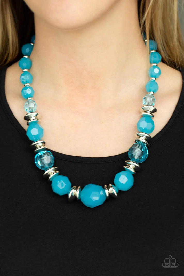 Paparazzi Dine and Dash Blue Necklace Fashion Fabulous Jewelry