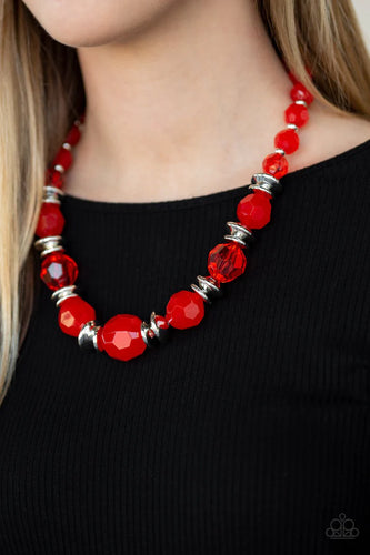 Paparazzi - Dine and Dash  - Red Necklace