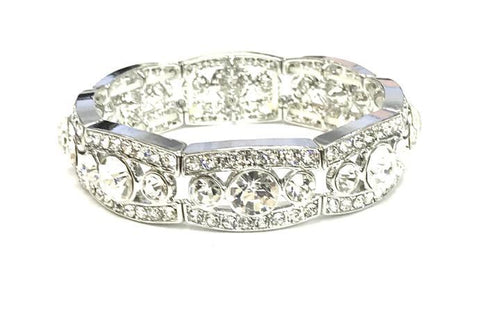 Paparazzi Easy on the Ice - White Bracelet - Paparazzi Accessories