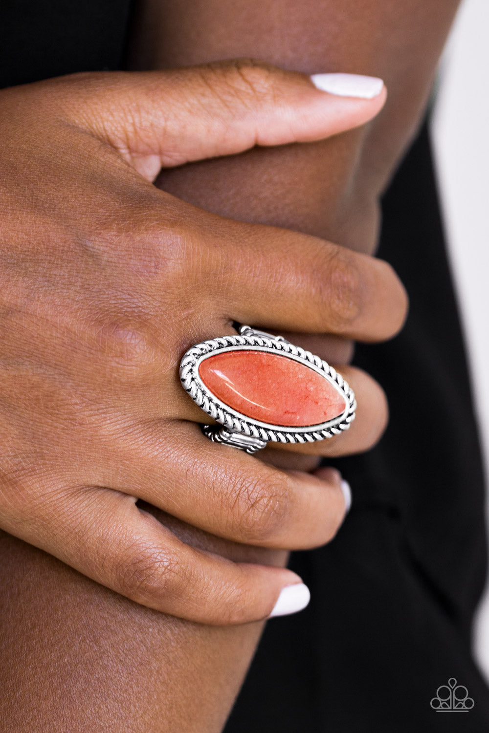 Eco Ego - Orange Ring-Paparazzi Accessories - Paparazzi Accessories