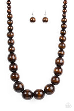 Load image into Gallery viewer, Effortlessly Everglades Green Wood Necklace - Paparazzi Accessories - Paparazzi Accessories