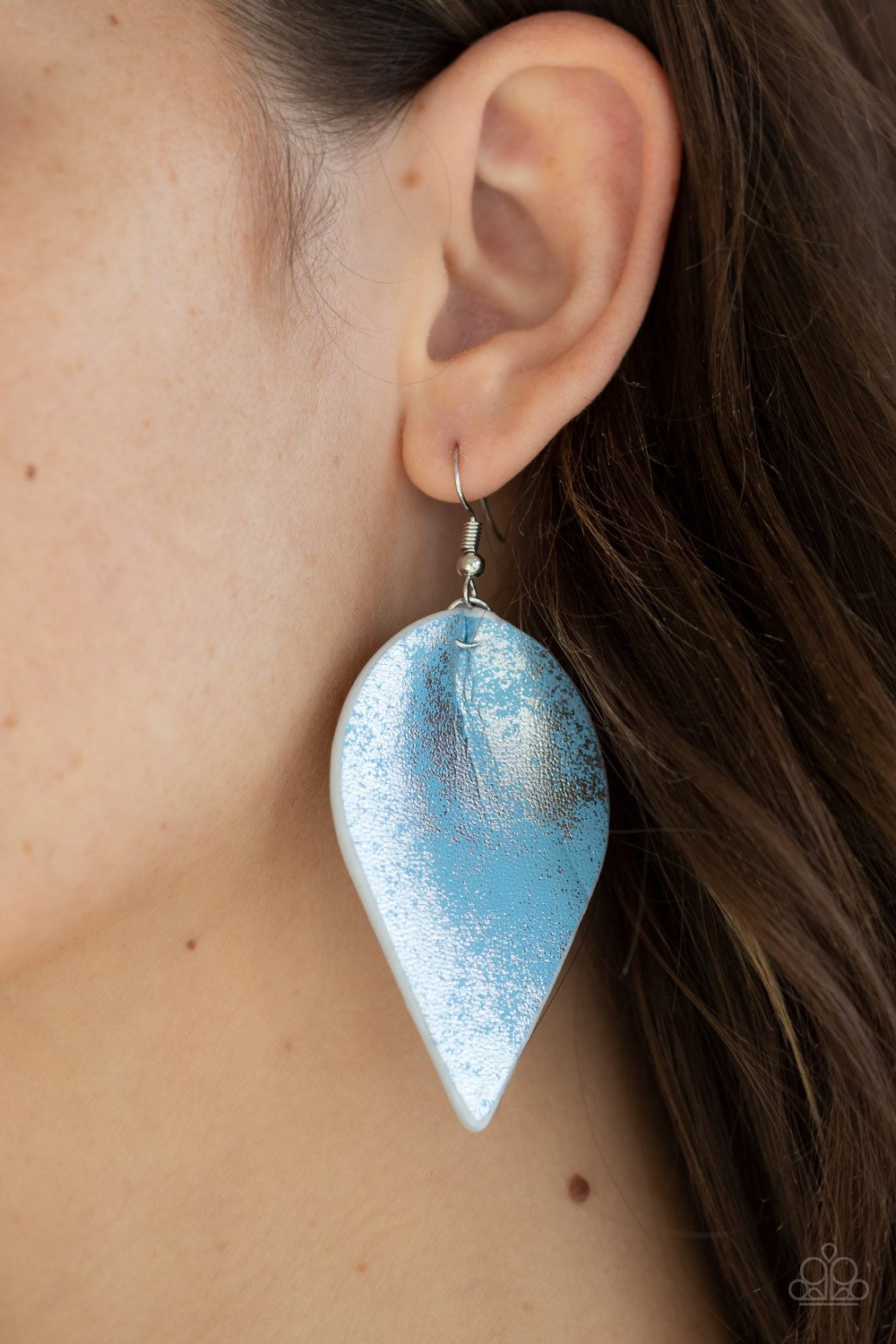 Paparazzi - Enchanted Shimmer - Blue Earrings - Paparazzi Accessories
