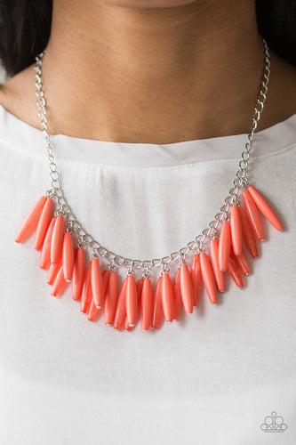 Full Of Flavor - Orange Necklace - Paparazzi Accessories - Paparazzi Accessories