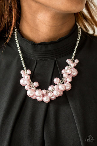 Paparazzi - Glam Queen - Pink Pearl Necklace - Paparazzi Accessories