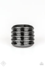 Load image into Gallery viewer, Hit Em Where It Hurts Black Ring-Paparazzi Accessories - Paparazzi Accessories