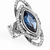 Hot off the EMPRESS  Blue -Rhinestone Ring  - Paparazzi Accessories - Paparazzi Accessories