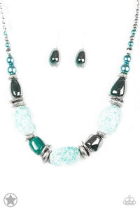 In Good Glazes  Blue Necklace - Paparazzi Accessories - Paparazzi Accessories
