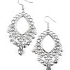 Load image into Gallery viewer, Just Say NOIR Silver Earrings - Paparazzi Accessories - Paparazzi Accessories