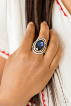 Load image into Gallery viewer, Making History - Blue Ring - Paparazzi Accessories - Paparazzi Accessories