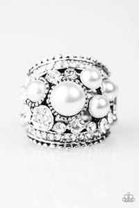 Money On My Mind White Ring - Paparazzi Accessories - Paparazzi Accessories