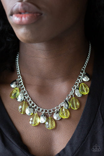 No Tears Left To Cry - Yellow Necklace - Paparazzi Accessories - Paparazzi Accessories