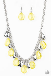 No Tears Left To Cry - Yellow Necklace - Paparazzi Accessories - Paparazzi Accessories