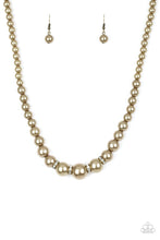 Load image into Gallery viewer, Party Pearls -Brass Necklace - Paparazzi Accessories - Paparazzi Accessories