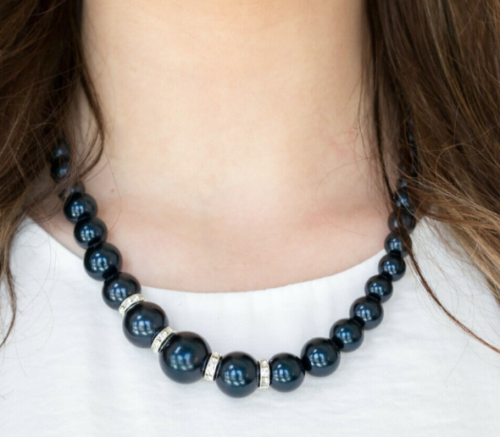 Party Pearls - Blue  Necklace - Paparazzi Accessories - Paparazzi Accessories