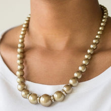 Load image into Gallery viewer, Party Pearls -Brass Necklace - Paparazzi Accessories - Paparazzi Accessories