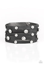 Load image into Gallery viewer, Rhinestone Reputation Black Urban Bracelet - Paparazzi Accessories - Paparazzi Accessories