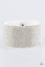 Load image into Gallery viewer, Roll With The Punches - White Rhinestone Bracelet - Paparazzi Accessories - Paparazzi Accessories